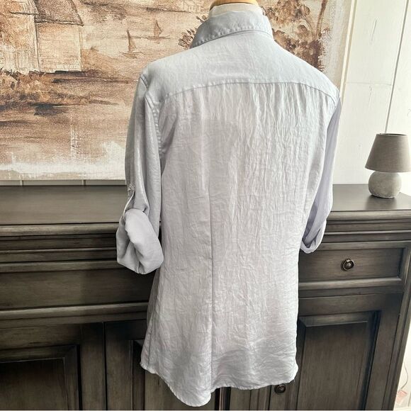 Calvin Klein Gray Shimmering Button-down Shirt size Medium - Picture 5 of 8